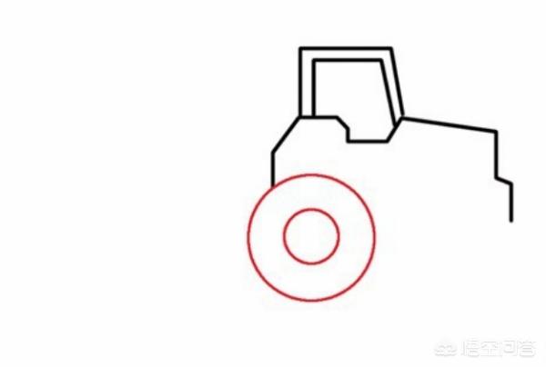 工程车儿童简笔画-简笔画工程车之翻斗车的画法？